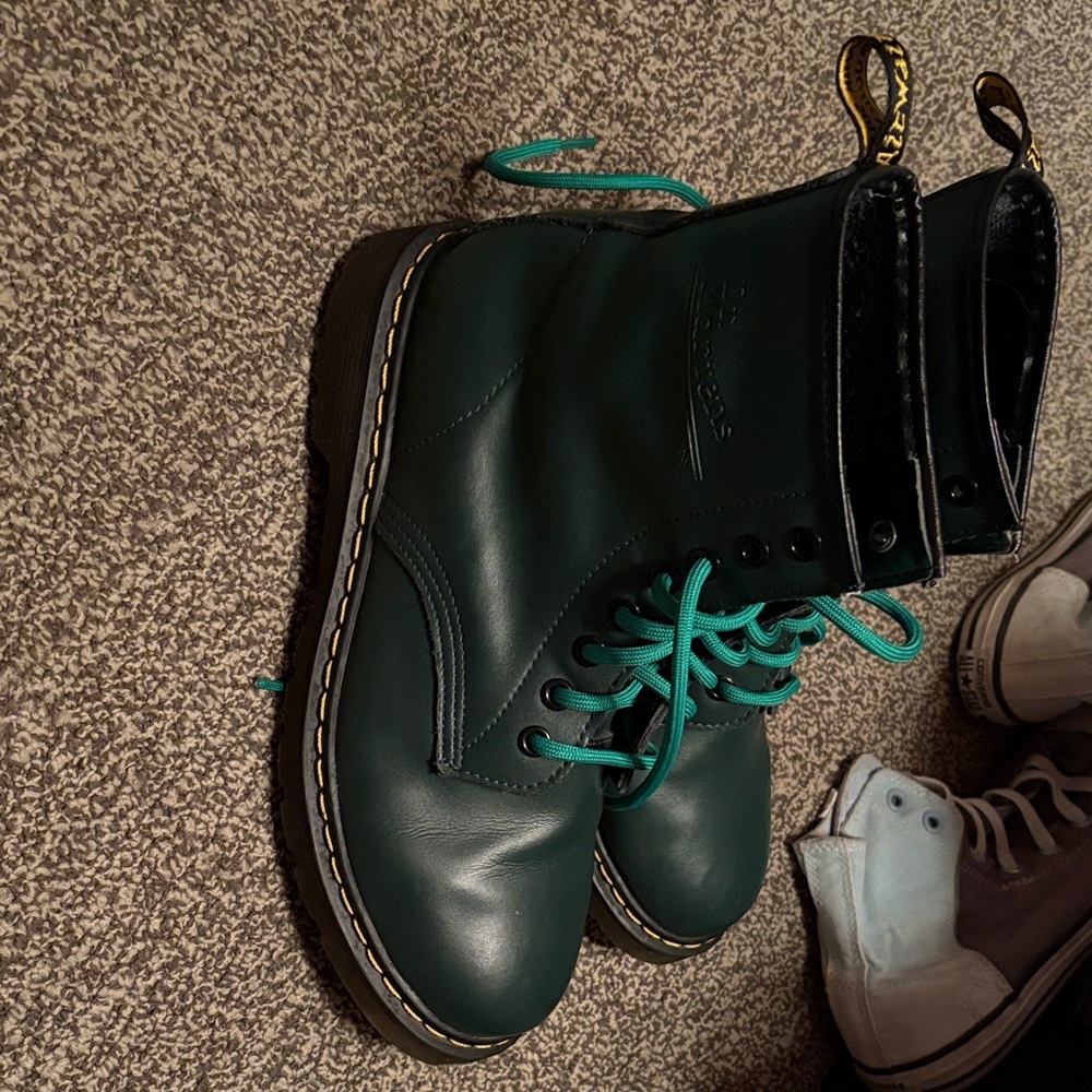 Dr. Martens Green Ankle Boots